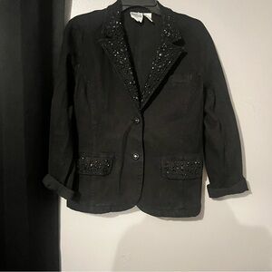 Diane Gilman DG2 Black Denim Blazer